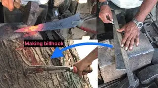 billhook making process#handmade bill hook#how to make billhook#billhook sword#youtubvideo