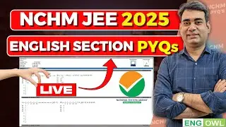 NCHMCT JEE 2026 | Previous Year Paper Solution of English Section | NCHM Preparation 2026