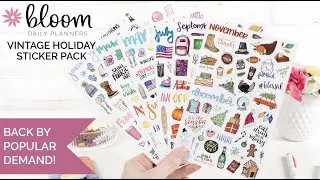 Vintage Holiday Sticker Pack Walkthrough - bloom daily planners&reg;