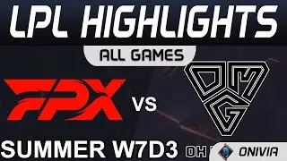 FPX vs OMG Highlights ALL GAMES LPL Summer Season 2021 W7D3 FunPlus Phoenix vs Oh My God by Onivia