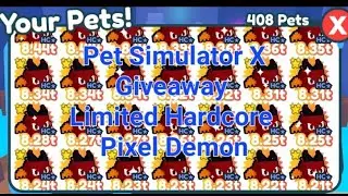 Pet Simulator X Giving 8t to 2t Limited Hardcore Pixel Demon  #Roblox #PetSimulatorX