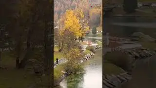 Strolling by the lake in St. Moritz, Switzerland #stmoritz #switzerland #travel #shorts #walk