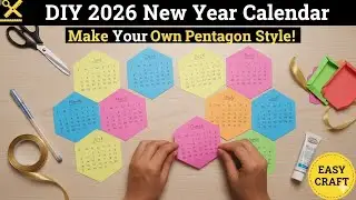 DIY 2026 New Year Calendar | Make Your Own Pentagon Style! 📅 | 2026 Cardboard Calendar