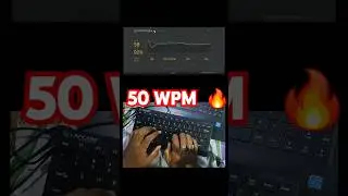 Check my typing speed 50WPM 🔥 #touchtyping #typing #aspirants #apsc #exam #upsc #adregrade3