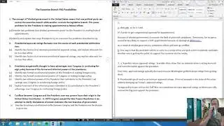 Unit 4bc The Executive Branch FRQs Walkthrough