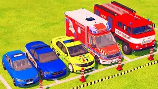 Emergency Fleet on the Move! All Units Hauled with MAN Truck | FS22