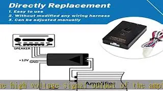 NuIth Car Radio Stereo High to Low Converter Wire Adapter 2-Channel Adjustable Amplifier Subwoofer