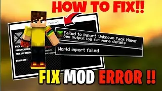 Minecraft Bedrock Add-On Import Failed Error FIXED! 😱