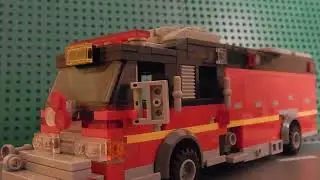 Lego Fire Truck Moc: Ex. Brick Falls Rescue 2 (Pierce Dash CF Mega PUC!)
