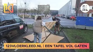 Belbus: 123vloerkleed.nl en de tafel vol met gaten
