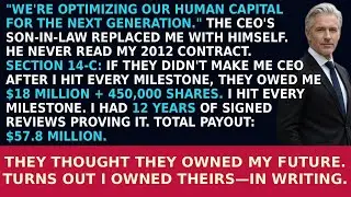 CEO's son-in-law replaced me after 28 years — my 2012 contract had a $57.8M penalty clause.