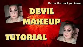 DEVIL MAKEUP TUTORIAL WITH RHINESTONES | better the devil you know | spooky season series 