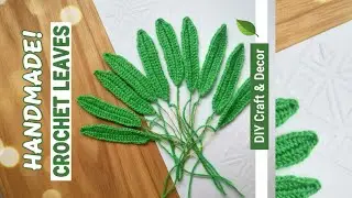 Crochet flower leaf making with wool, easy to make crochet leaf, crochet for bigger, easy craft 