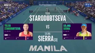 Yuliia Starodubtseva (UKR) vs  (3) Solana Sierra (ARG) - Game, Set, Match