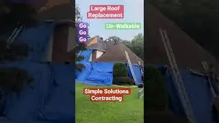 Large roof replacement insurance claim hail damage, Southern,MD #yt #sales #roof #entrepreneur ￼