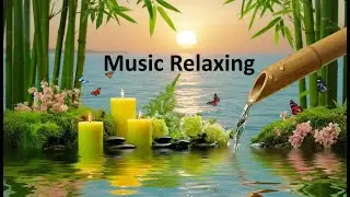 Bamboo Water Sounds + Relaxation Music Calm Music Relax Mind Body, Deep Sleeping, Study Music