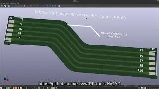 RF tools for KiCAD: Flex PCB round traces