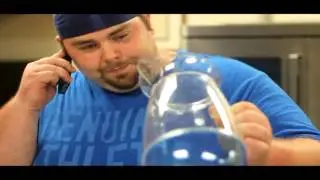 Ron Falco shows Brett Mednik how to get in shape