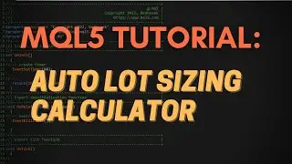 MQL5 Coding Tutorial - Auto Lot Sizing Calculator