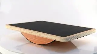 StrongTek Professional Wooden Balance Rocker Board for Balance Training and Core Exercises