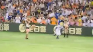 オールスター2015第1戦マスコットバック転対決☆2015.7.17