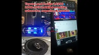 Toyota Land Cruiser LC200 2008-2015 installed amplifier, subwoofer, capacitor & speaker Bright King