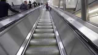 Sweden, train ride from Stuvsta to Stockholm City / T-Centralen, 4X escalator, 1X inclined elevator