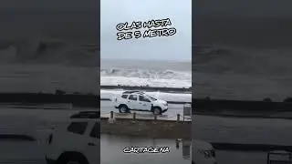 ⚠️:⚠️ ALERTA POR MAR DE LEVA EN CARTAGENA ⚠️Olas de hasta 5 metros est&aacute;n golpeando la costa.