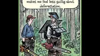Cutting Fire Wood With Solar Power.