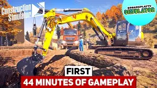 Construction Simulator 2022 - First 44 Minutes of Gameplay (No Commentary)
