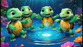 Five Tiny Turtles Spell and Sing | ABC Phonics Song for Kids | Fun Alphabet Learning with Turtles