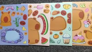 13 Minutes Capybara Funny Sticker DIY ASMR Toy Paper Satisfying Video