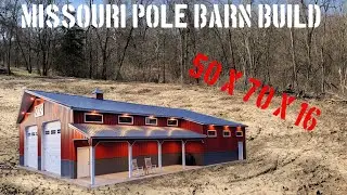 50 x 70 Pole Barn Build Part 1 (Getting Dirt To Grade)