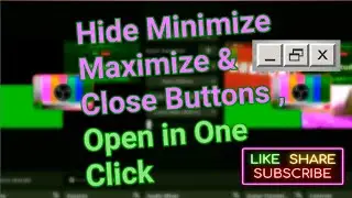 How to OBS Studio Hide Maximize Minimize And Closed Button Open in One Click.