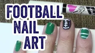 Super Bowl Manicure - Easy Football Themed Nail Art