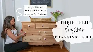 Nursery Makeover Part 2 | How to convert Dresser to Baby Changing Table! On a Budget Under $50