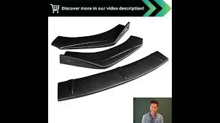 Upgrade Your Ford Mustang: Carbon Fiber Front Bumper Splitter Lip Diffuser Kit in Gloss Black ABS
