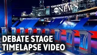 Houston Democratic debate stage construction timelapse video