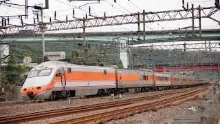 台鐵 170次 推拉式自強號 嘉義往花蓮 E1050+12PP+E1043 & 2183次 區間車 基隆往嘉義 EMU715+EMU716 八堵交會