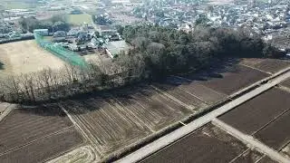 多功城址　上三川　ドローン