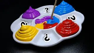 9 Color Recipes made from Yellow, Violet, Cyan Blue and Red | Satisfying Color Mixing