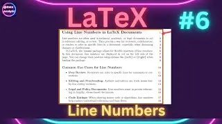 LaTex: Why and How to use line numbers in your document