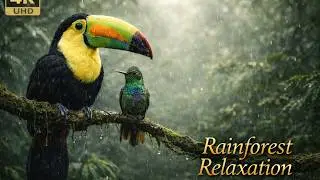 Relaxing Rainforest 4K &ndash; Peaceful Jungle Sounds & Wildlife for Deep Sleep