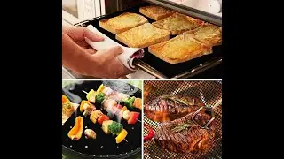 Non-Stick BBQ Grill Mats, Heavy Duty, Reusable, and Easy to Clean - Works on Electric Grill Gas