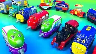 DIE-CAST STACK TRACK MOTORIZED READY TO RACE IN CHUGGINGTON HAVING A BIRTHDAY CELEBRATION WITH TOMY