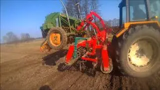 Siew pszenicy 2018 . Renault 106.14, AGRO MASZ, AMAZONE D7 SPECIAL II .