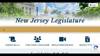 Navigating the New Jersey Legislature Website