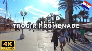 Trogir Promenade in a summer day - one shot [4K 60FPS]