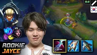 Rookie Mid Джейс Build Затмение Призыв Пушинки - Rookie Jayce Match Highlight - LOL KR 13.5
