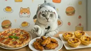 Cute Soft Cat ASMR 🐾 | Relaxing Food Sounds for Stress Relief